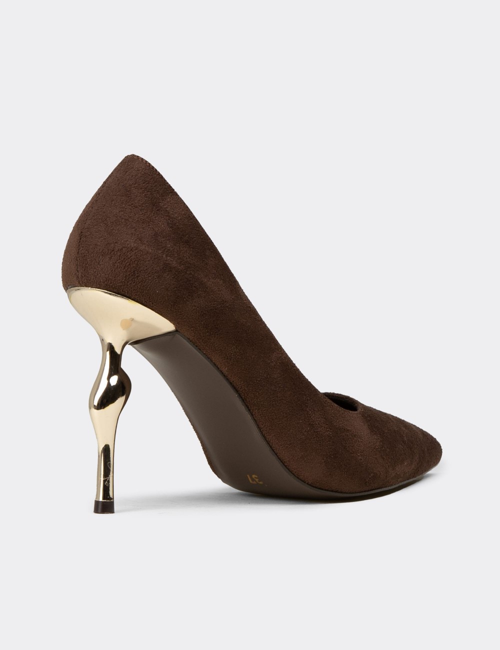 Women's Brown Suede Stiletto - V9011ZKHVM01
