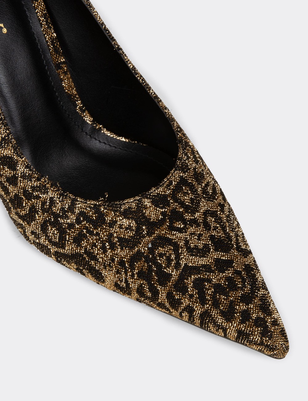 Women’s Gold Leopard Print Stiletto Heels - V4016ZALTM01