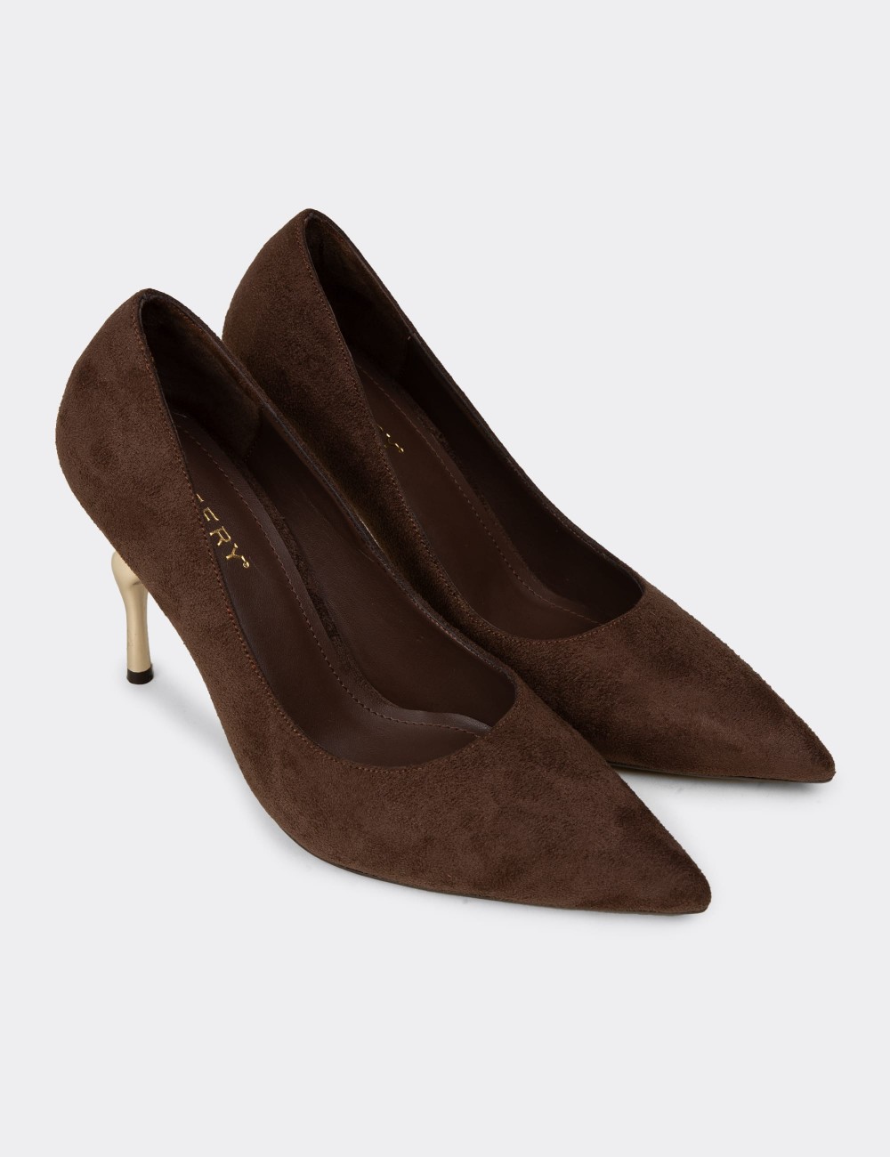 Women's Brown Suede Stiletto - V9011ZKHVM01