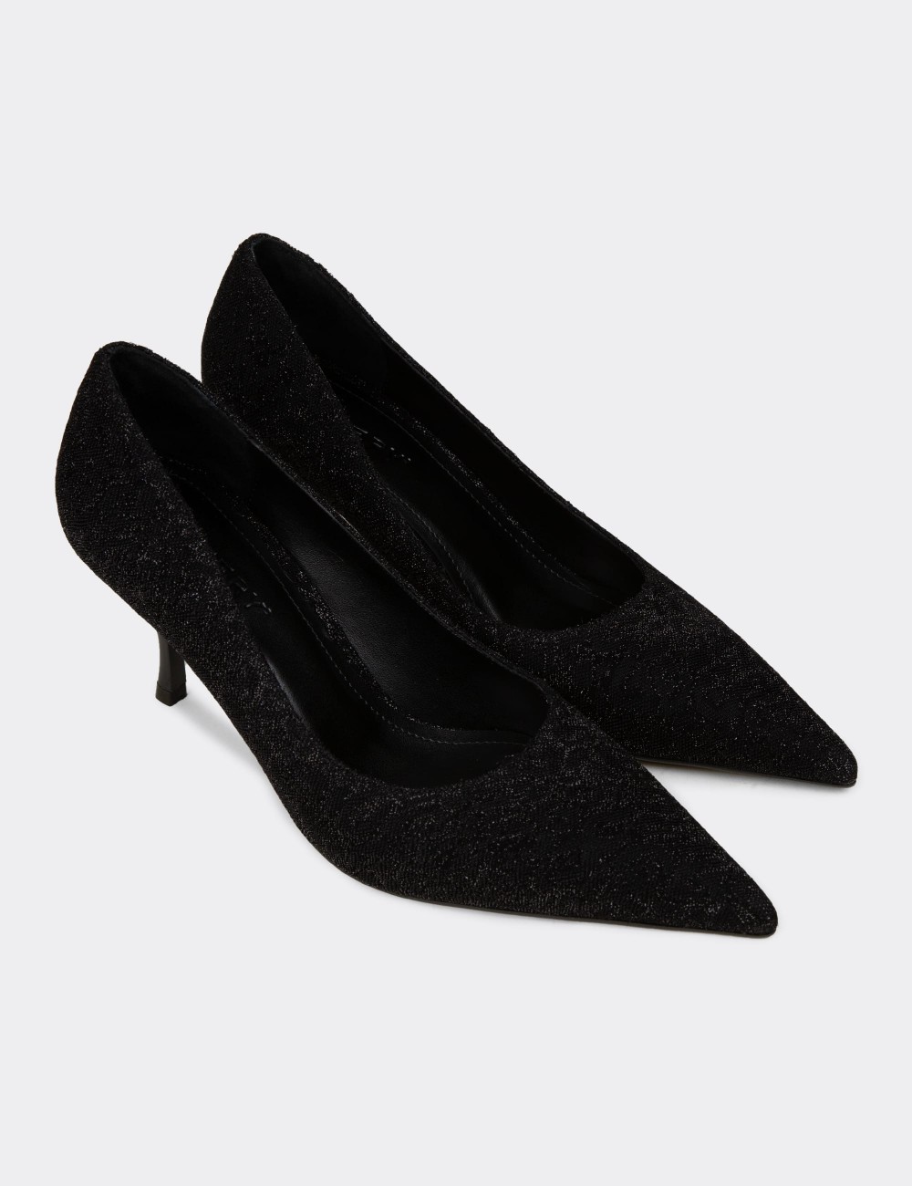 Women's Black Stiletto Heels - V4016ZSYHM01