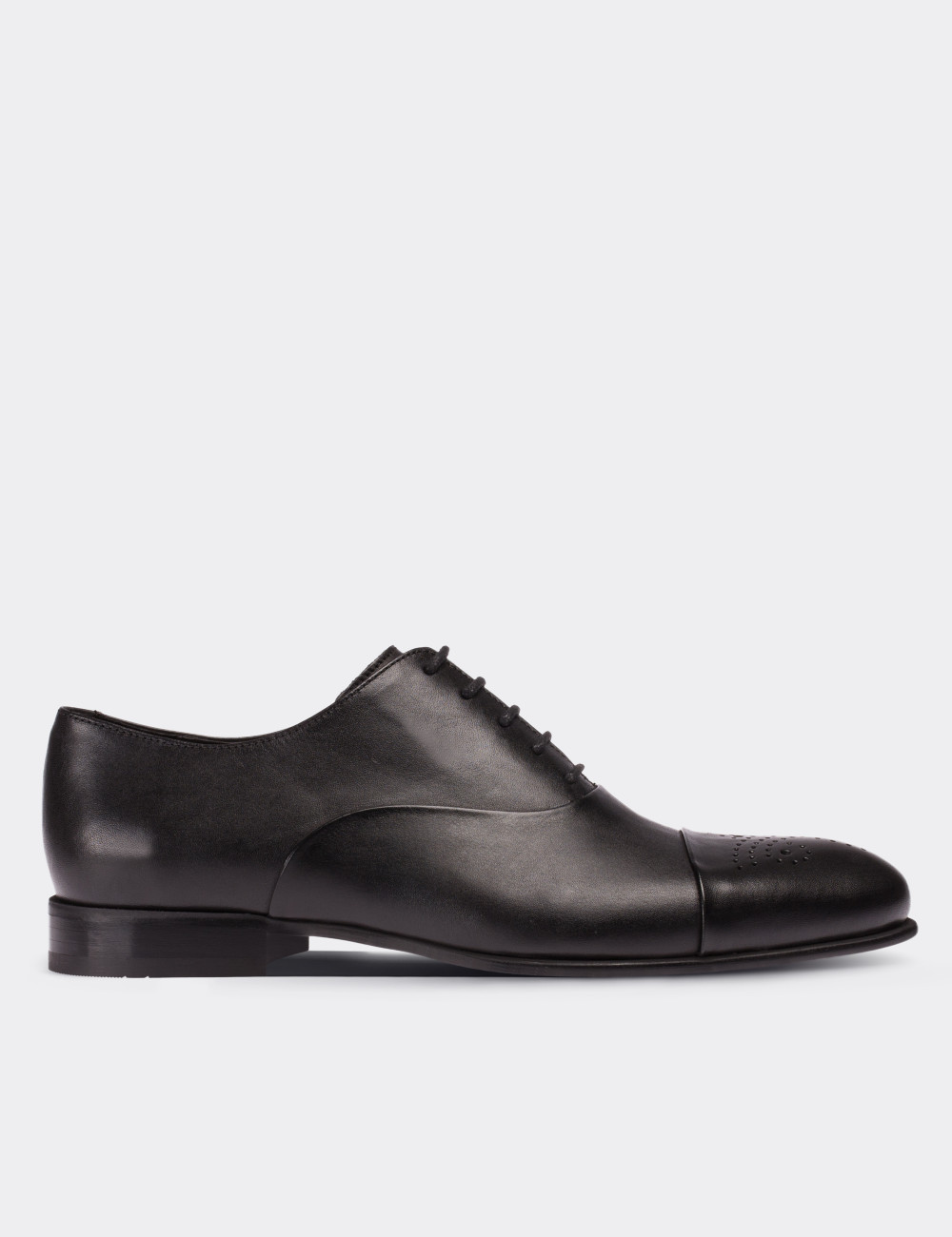 Black  Leather Classic Shoes - 01653MSYHM01