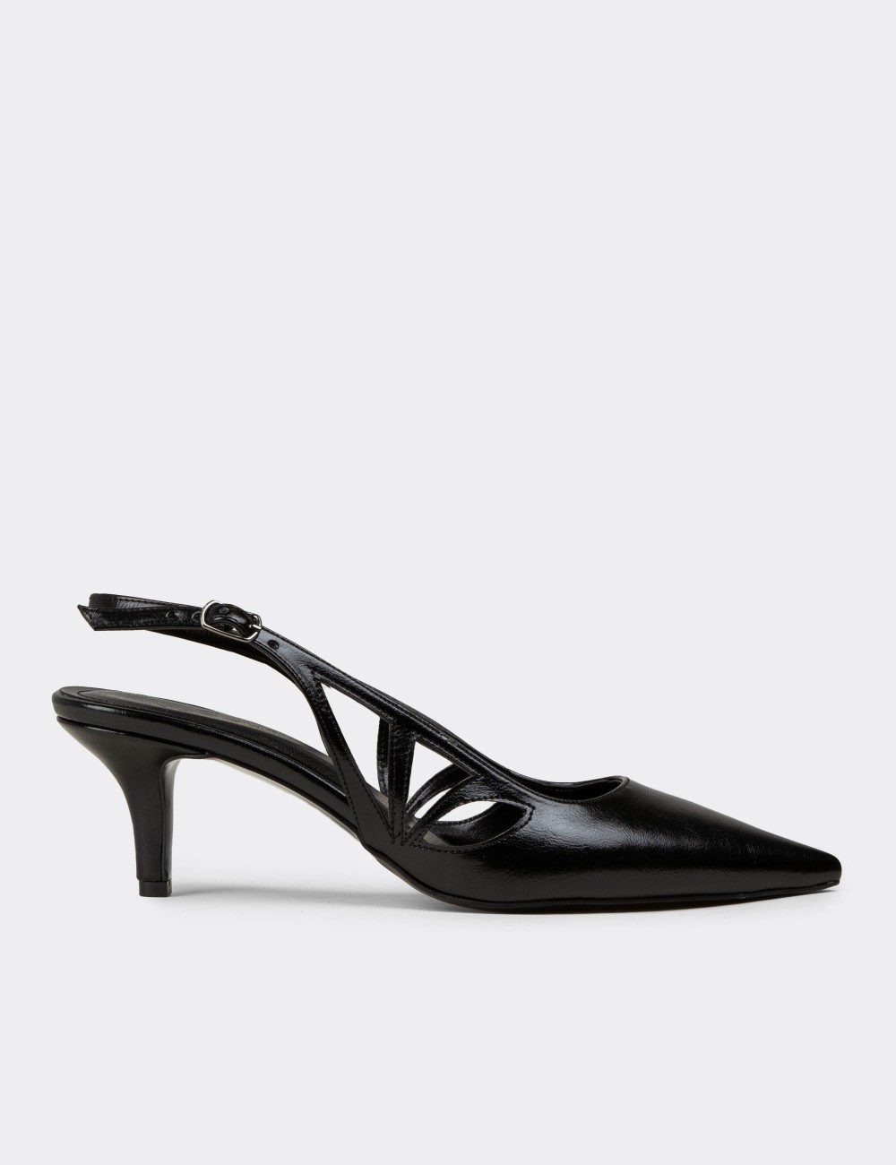 Women's Black Heeled Shoes - RD310ZSYHM01