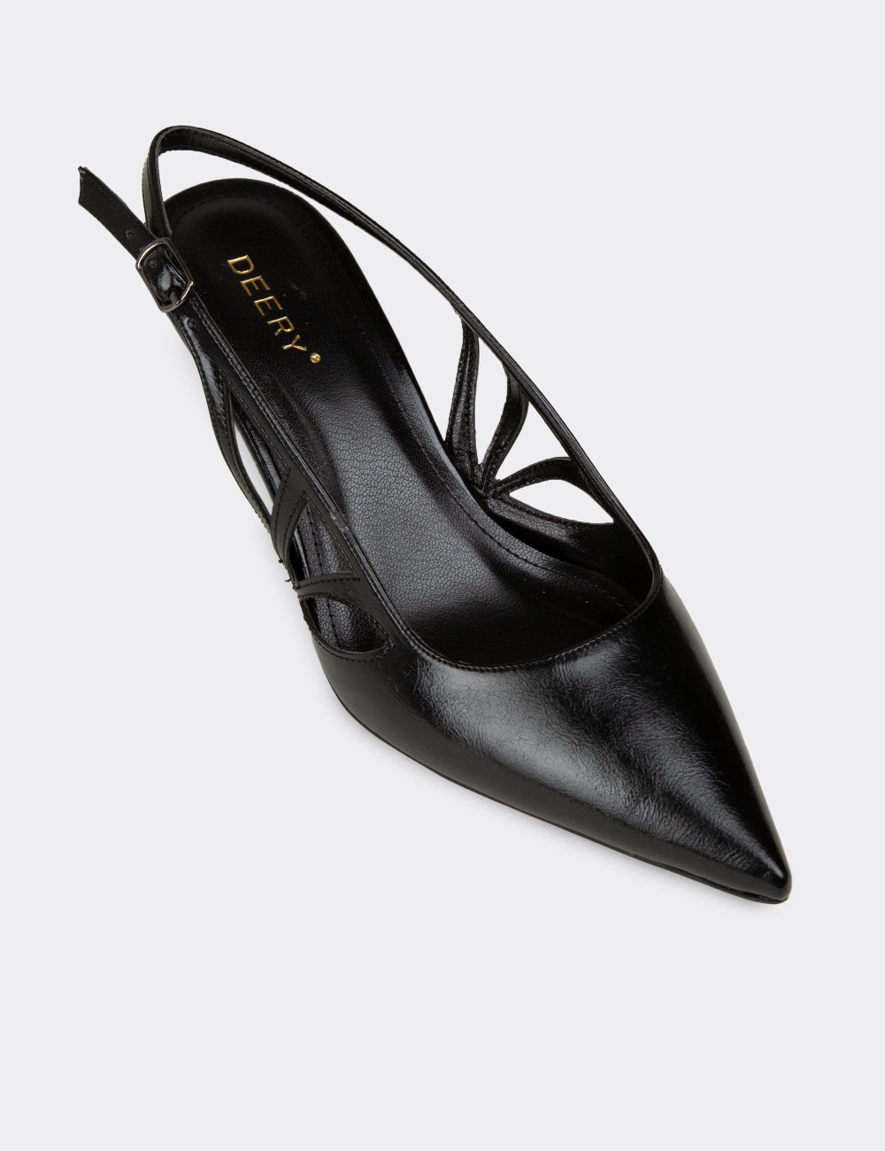 Women's Black Heeled Shoes - RD310ZSYHM01