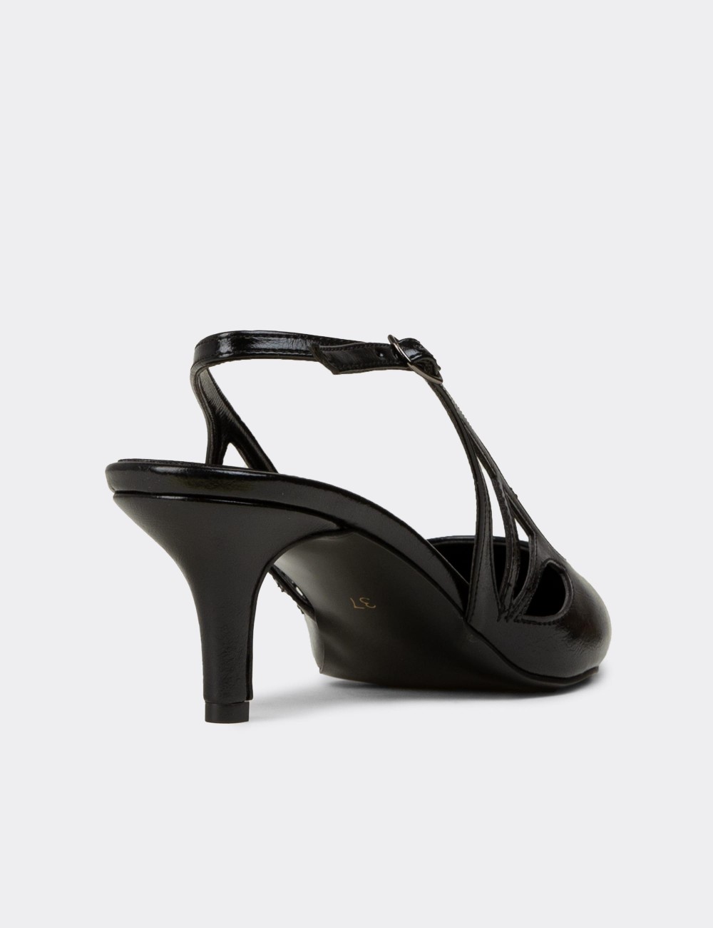 Women's Black Heeled Shoes - RD310ZSYHM01