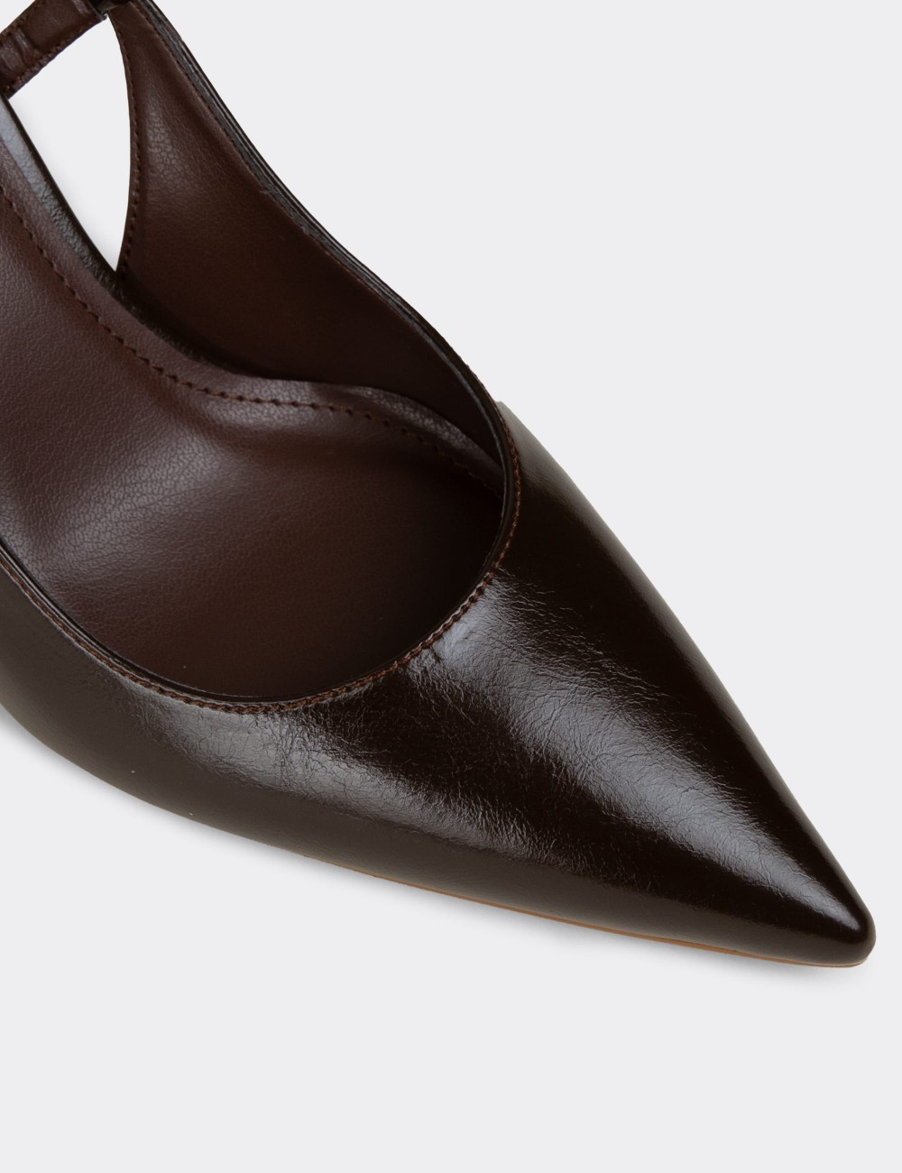 Women's Brown Slingback Stiletto Heels - RD420ZKHVM01
