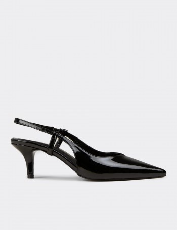 Women's Black Patent High Heels - RD143ZSYHM01