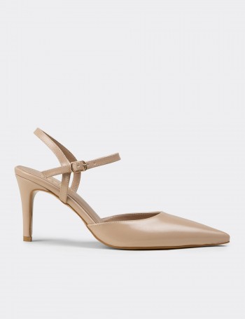 Women's Beige Heeled Shoes