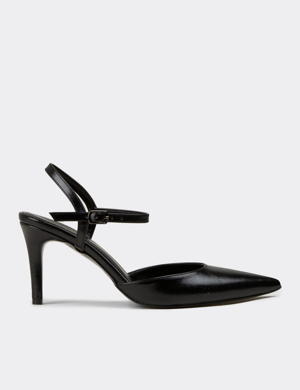 Women's Black Heeled Shoes - RD030ZSYHM01
