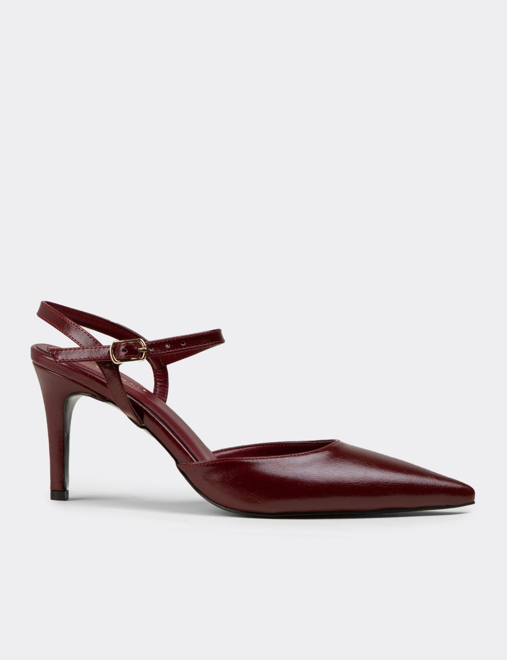 Women's Burgundy Heeled Shoes - RD030ZBRDM01