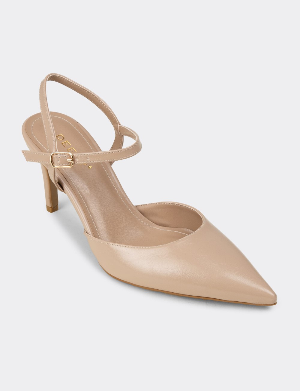 Women's Beige Heeled Shoes - RD030ZBEJM01