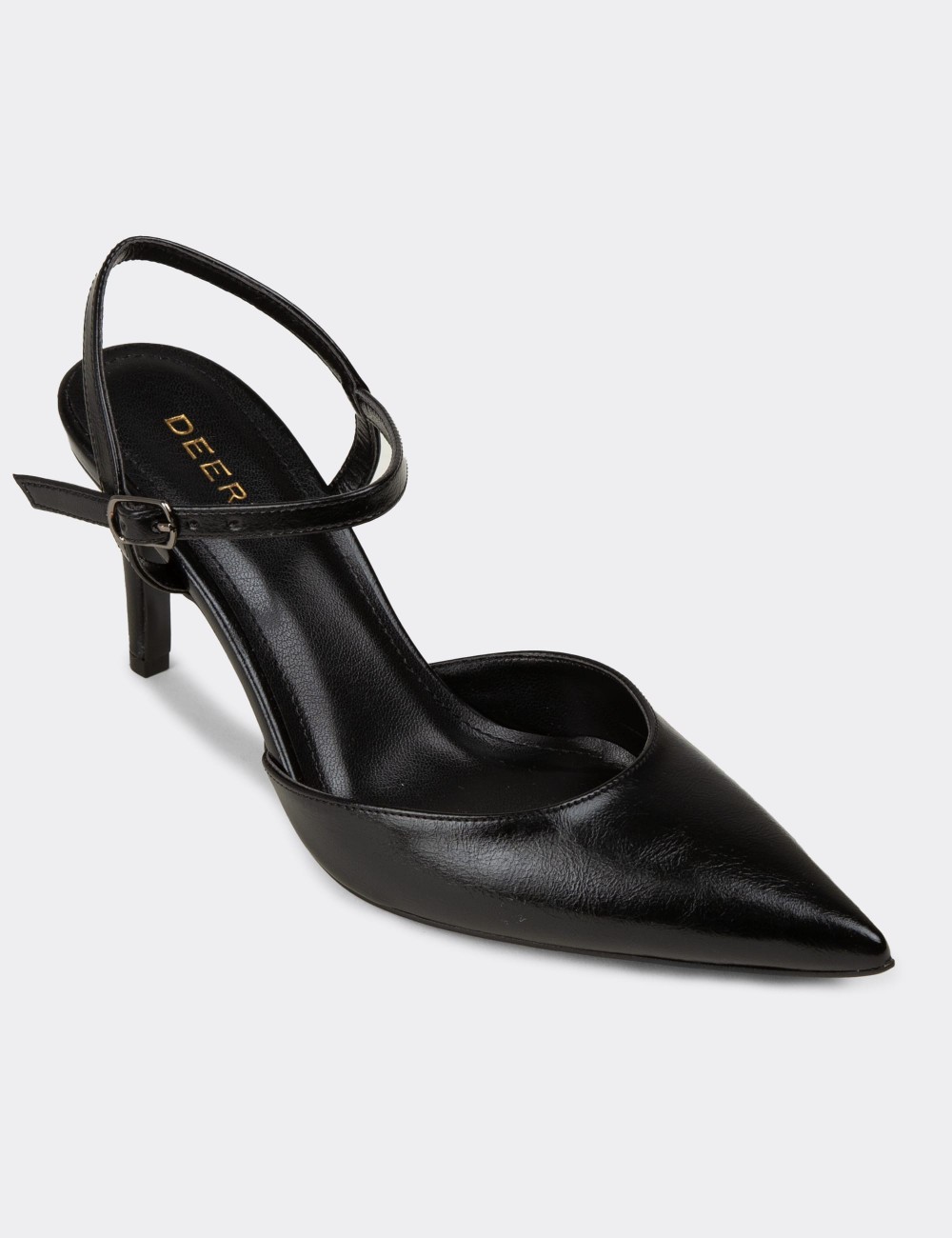 Women's Black Heeled Shoes - RD030ZSYHM01
