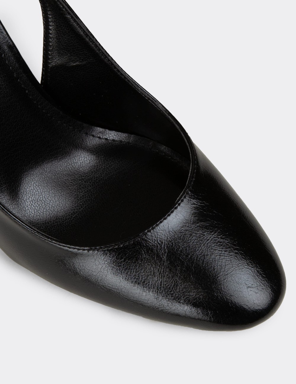 Women's Black Heeled Shoes - RD144ZSYHM01
