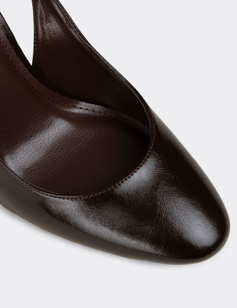 Women's Brown Heeled Shoes - RD144ZKHVM01