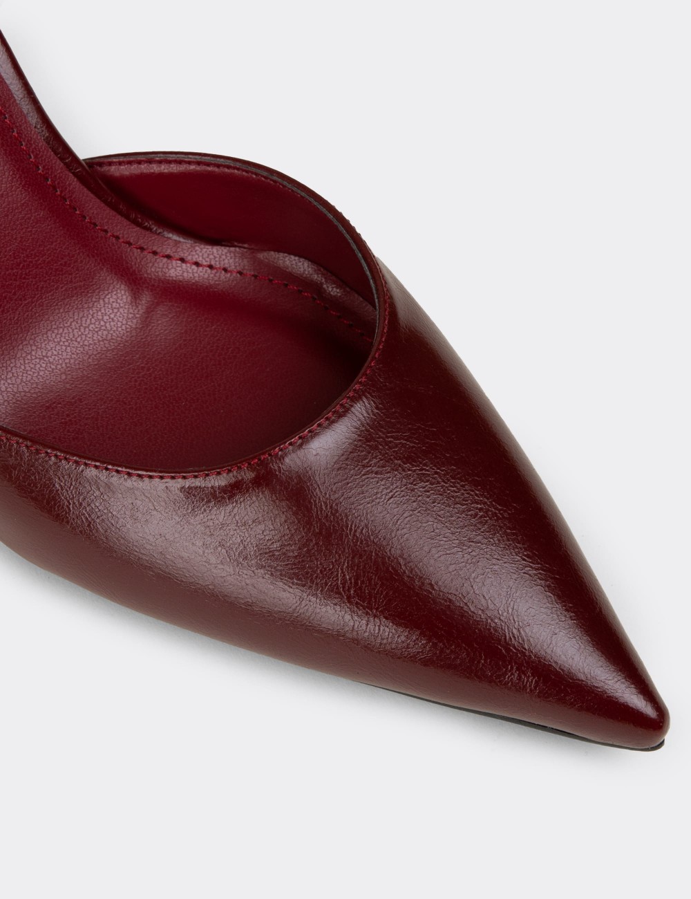 Women's Burgundy Heeled Shoes - RD030ZBRDM01