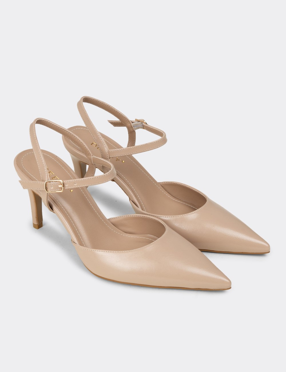 Women's Beige Heeled Shoes - RD030ZBEJM01