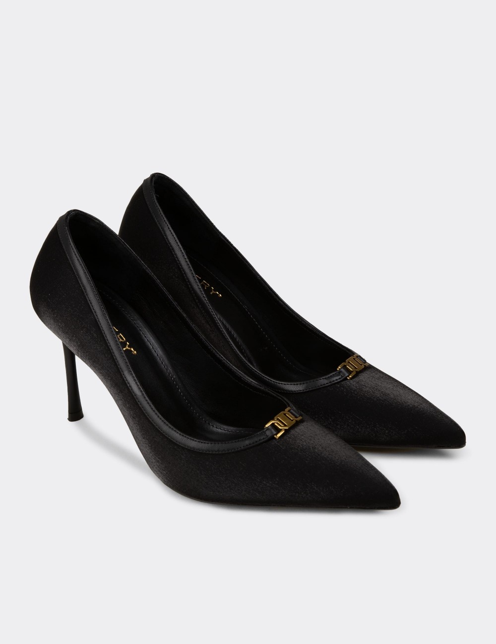 Women's Black Textured Stiletto - V0T30ZSYHM01