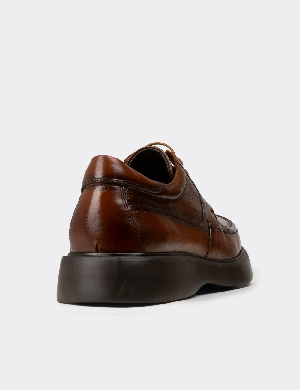 Men's Tan Leather Lace-Up Footwear - F6662MTBAP01