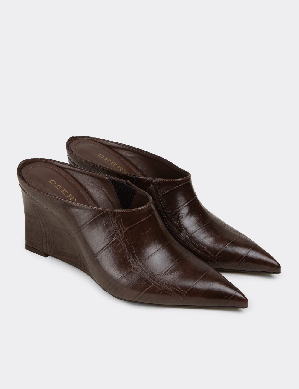 Women's Brown Mule - V0056ZKHVM01