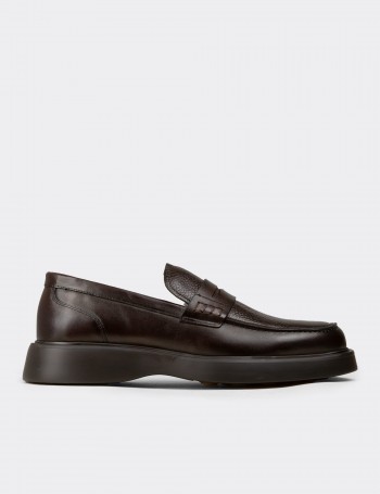 Men's Brown Leather Loafers