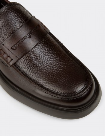 Men's Brown Leather Loafers