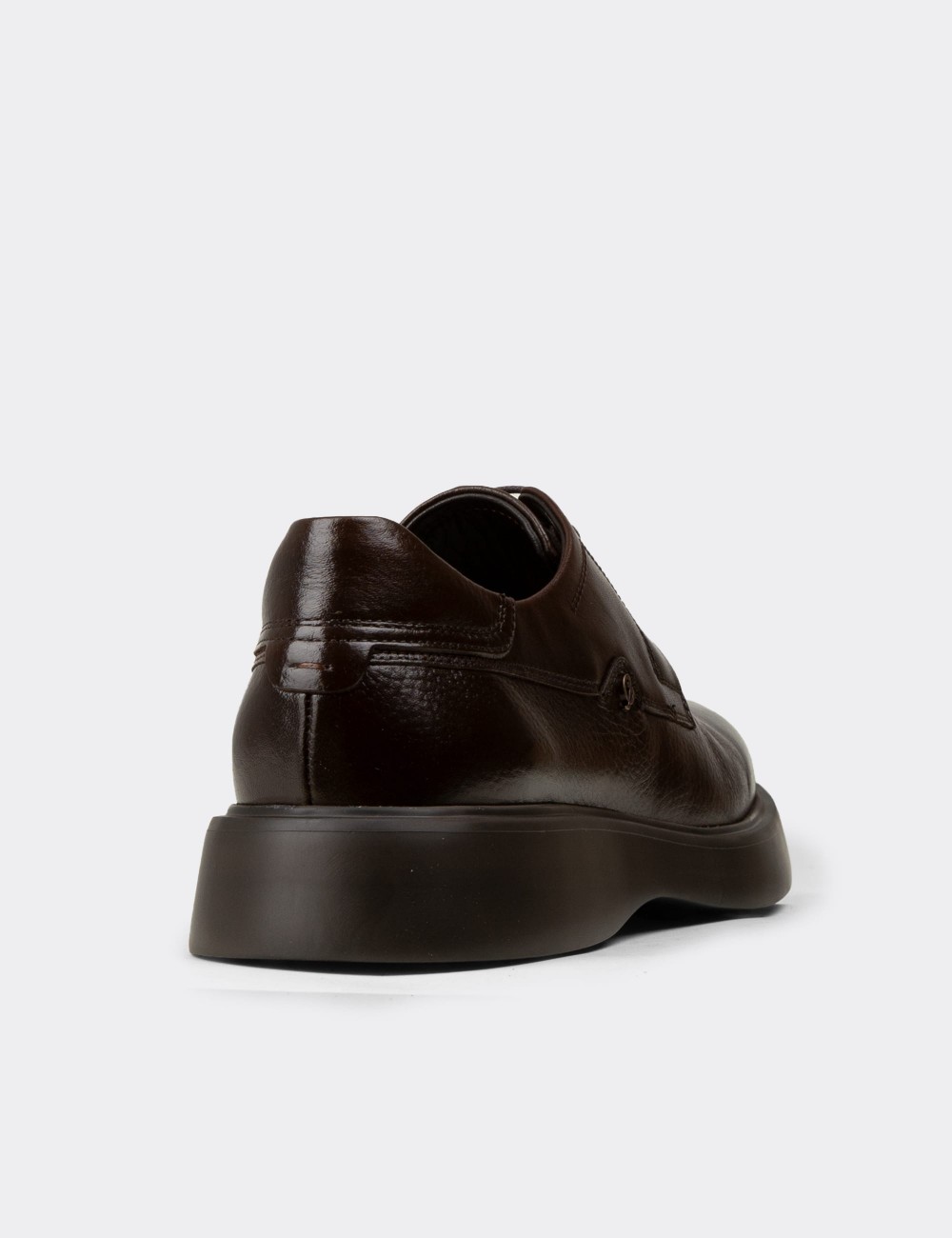 Men's Brown Leather Lace-up Shoes - F6605MKHVP01