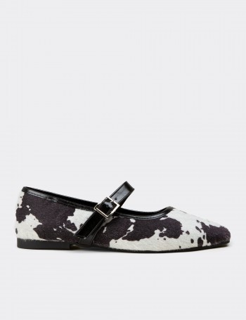 Women's Black Mary Jane Flats - RD810ZSYHC01