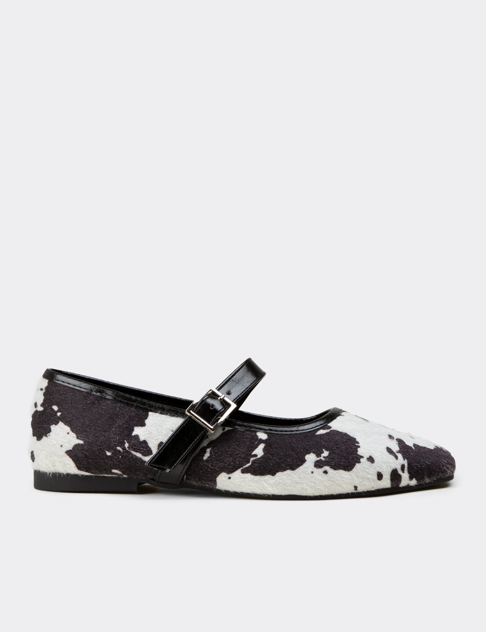 Women's Black Mary Jane Flats - RD810ZSYHC01