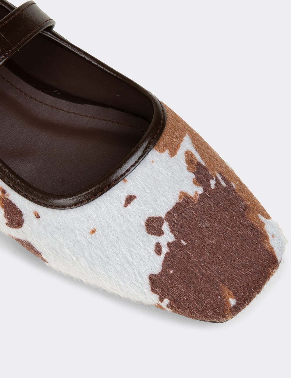 Women's Brown Mary Jane Flats - RD810ZKHVC01