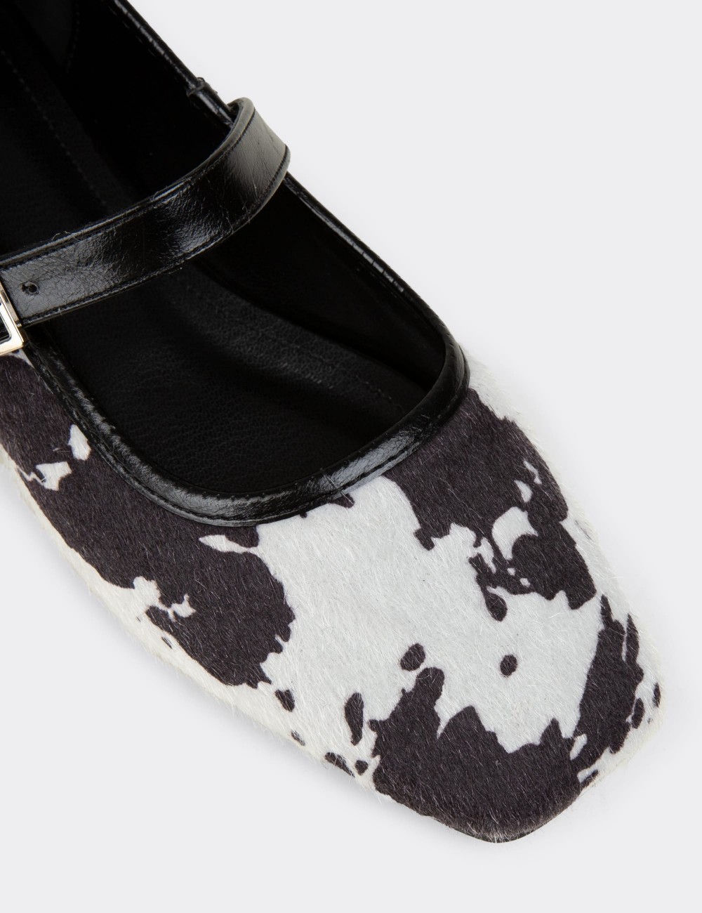 Women's Black Mary Jane Flats - RD810ZSYHC01