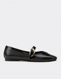 Women's Black Patent Mary Jane Flats