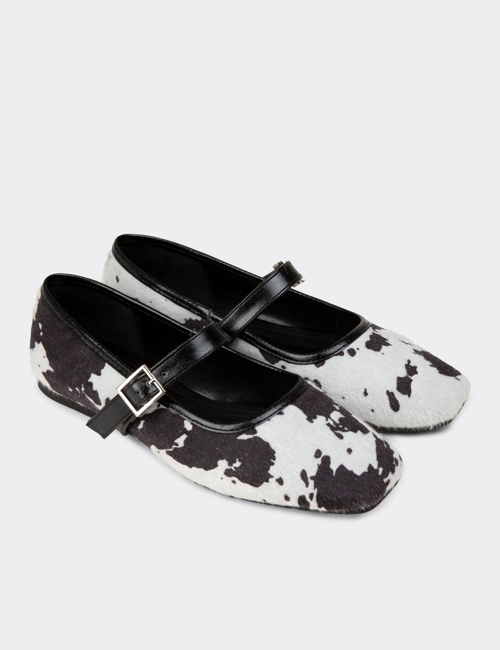 Women's Black Mary Jane Flats - RD810ZSYHC01