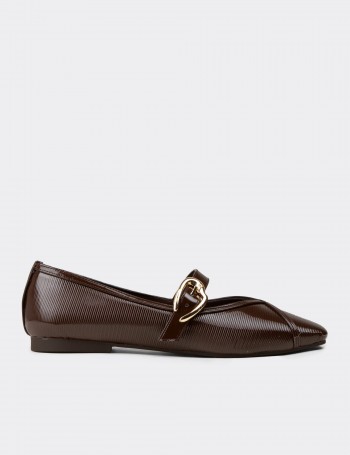 Women's Brown Mary Jane Flats