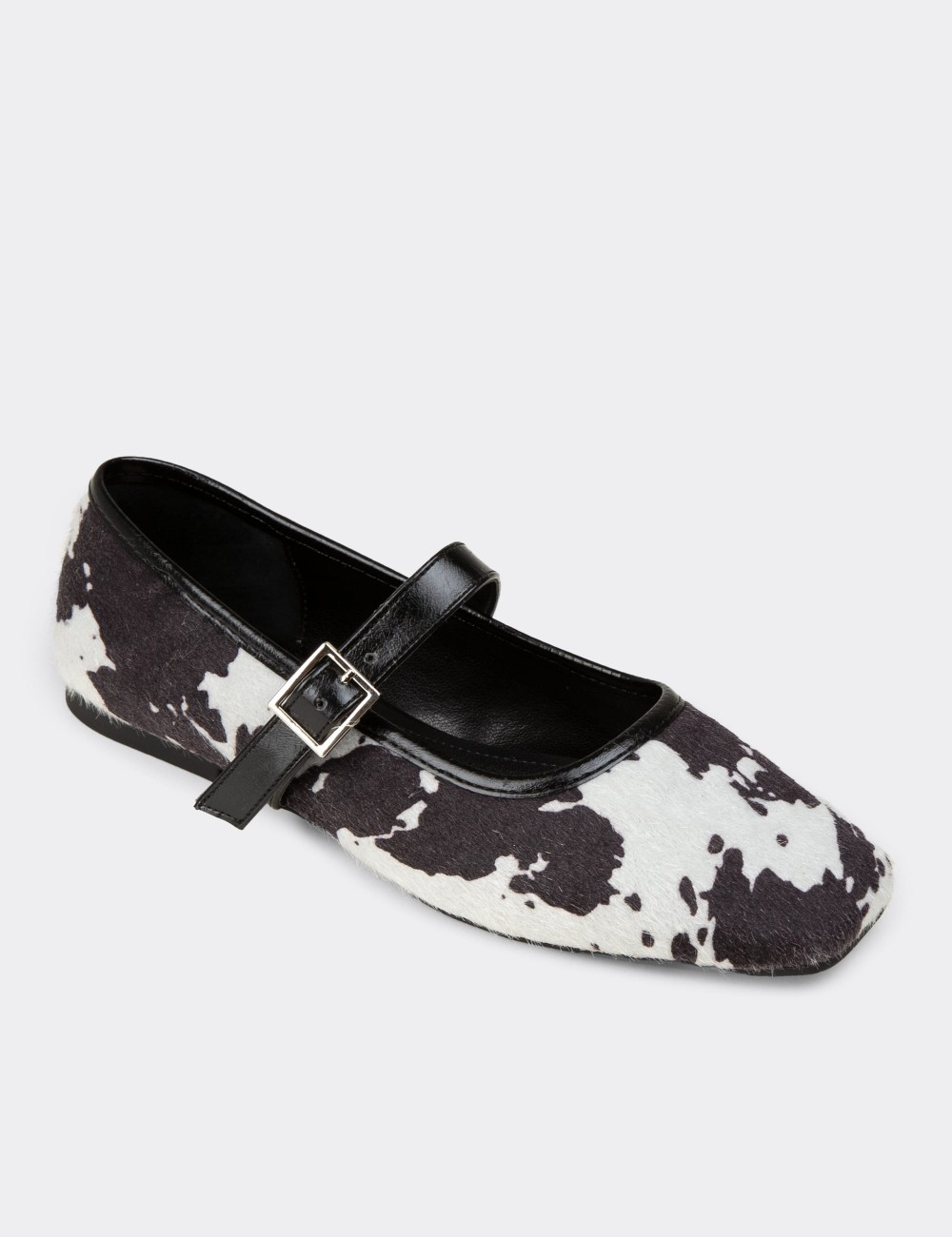 Women's Black Mary Jane Flats - RD810ZSYHC01