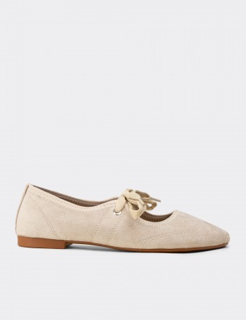 Women's Beige Ballet Flat
