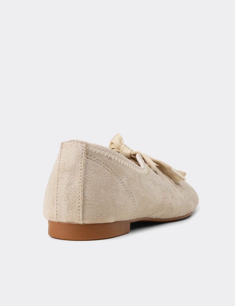 Women's Beige Ballet Flat - RD200ZBEJC01