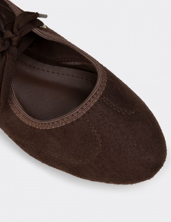Women's Brown Ballet Flat - RD200ZKHVC01
