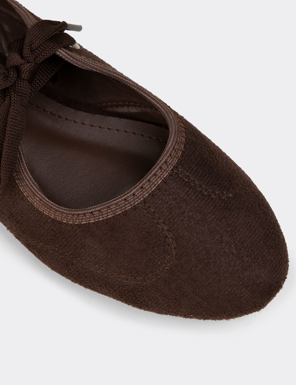 Women's Brown Ballet Flat - RD200ZKHVC01