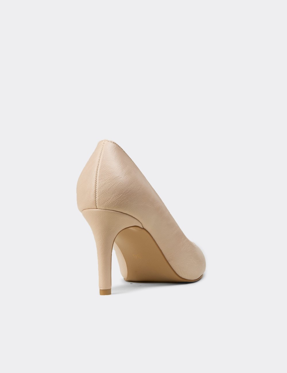 Women's Beige Stiletto Heels - RD005ZBEJM01