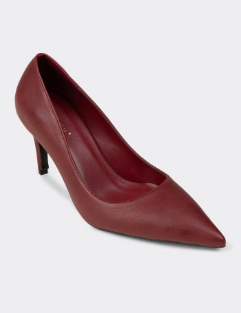 Women's Burgundy Stiletto Heels