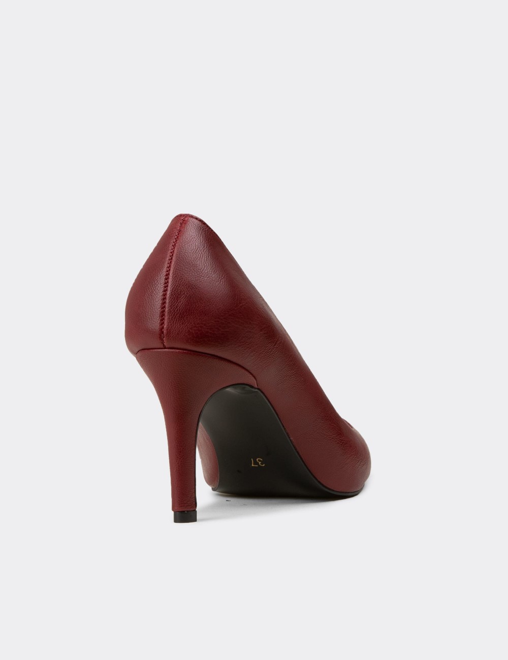 Women's Burgundy Stiletto Heels - RD005ZBRDM01