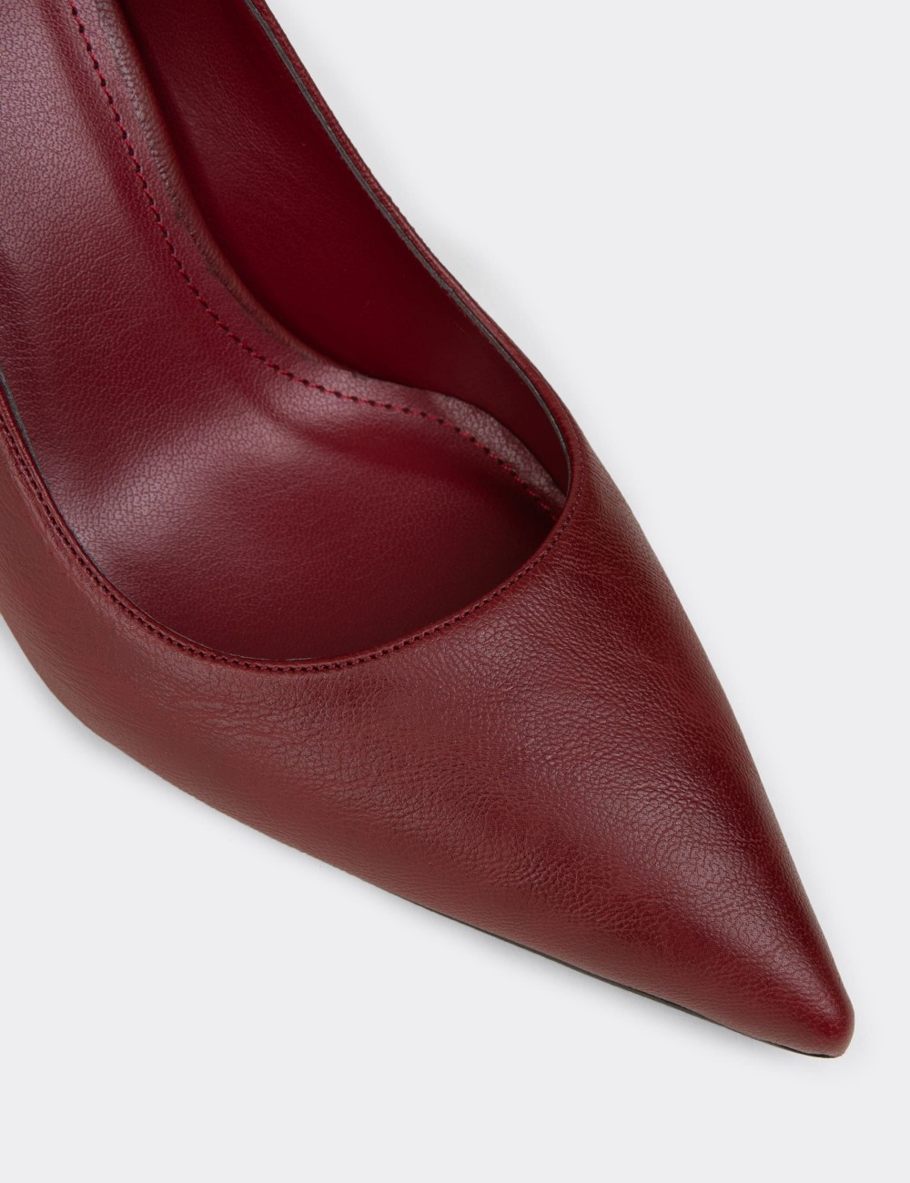 Women's Burgundy Stiletto Heels - RD005ZBRDM01