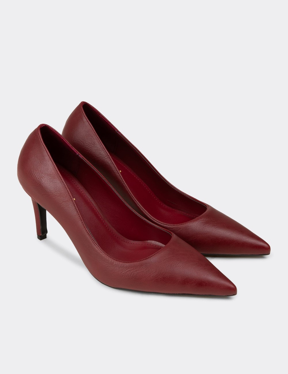 Women's Burgundy Stiletto Heels - RD005ZBRDM01