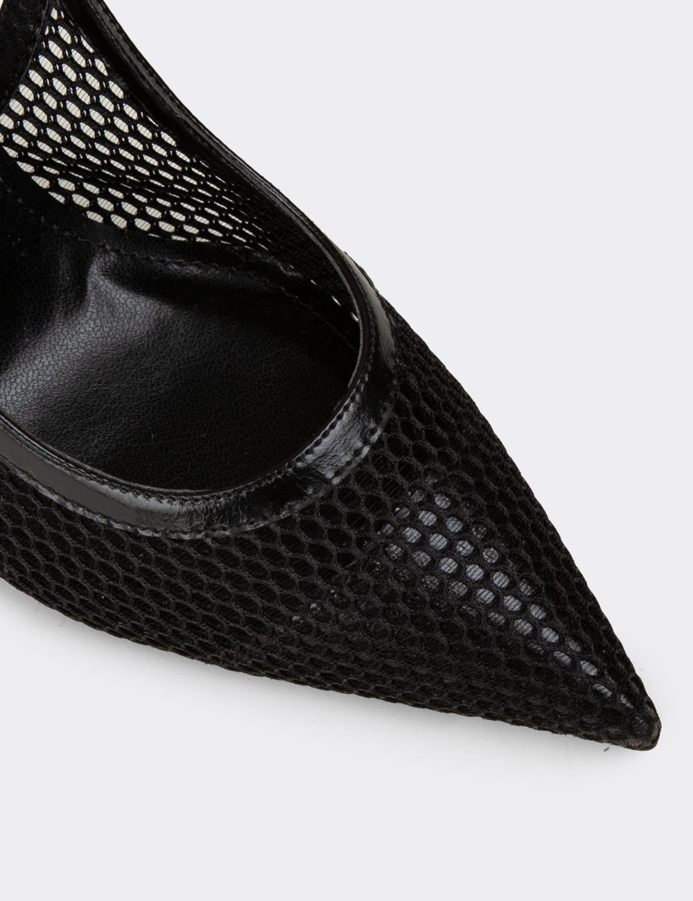 Women's Black Mesh Evening Heels - RD205ZSYHM01