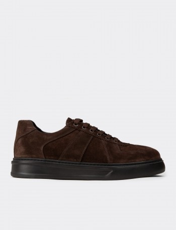 Men's Brown Suede Sneakers