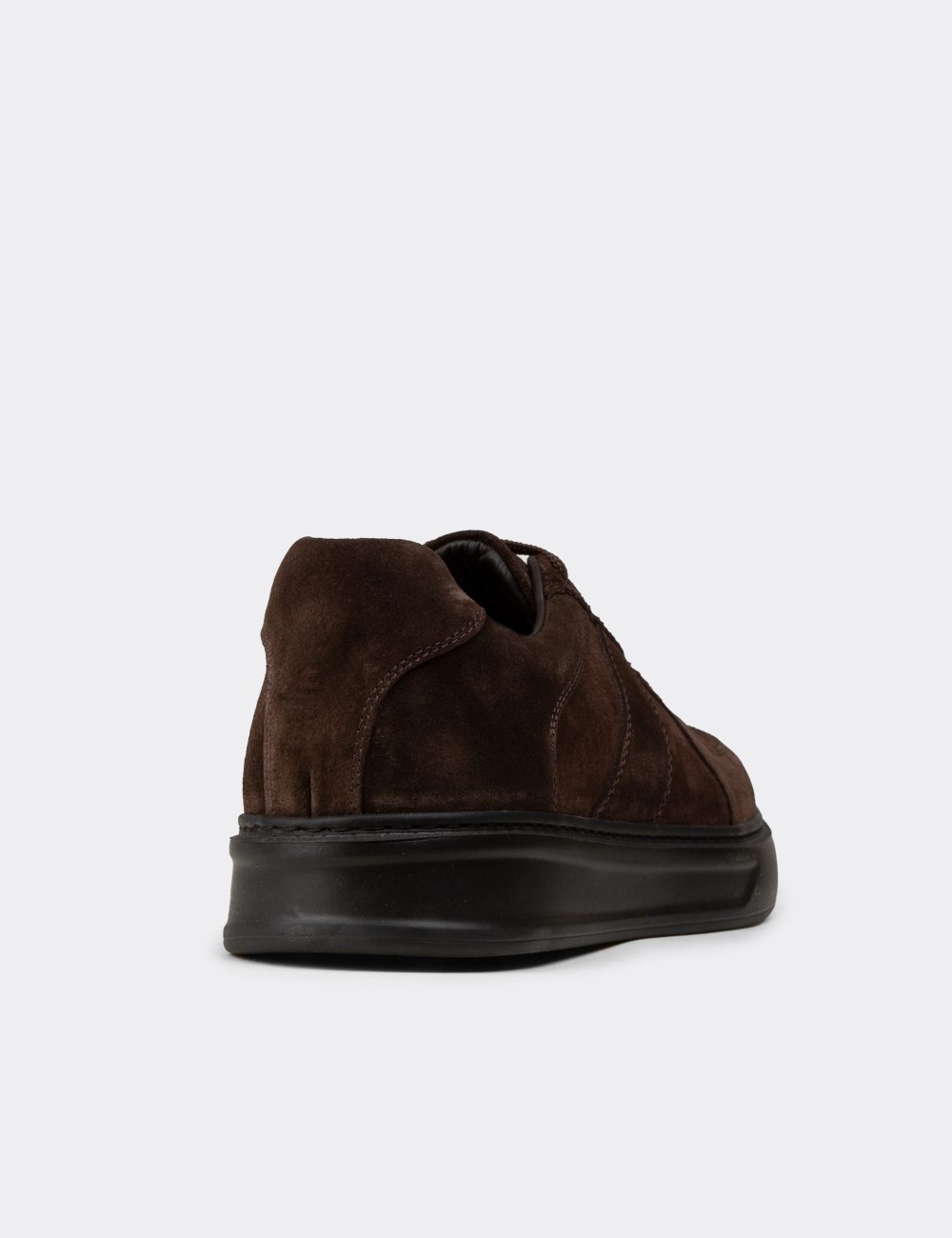 Men's Brown Suede Sneakers - 02017MKHVP01