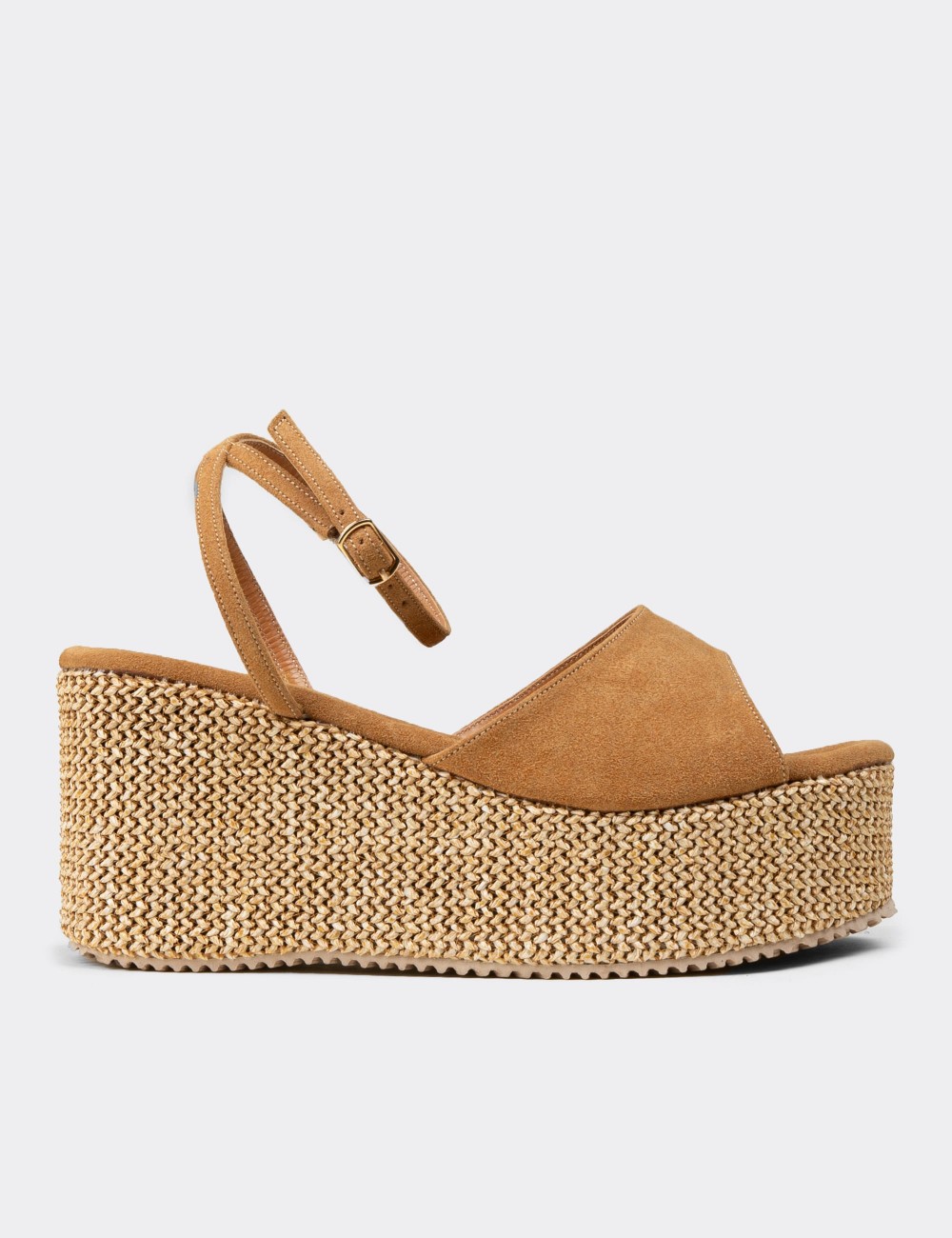 Women's Tan Platform Sandals - RD814ZTBAC01