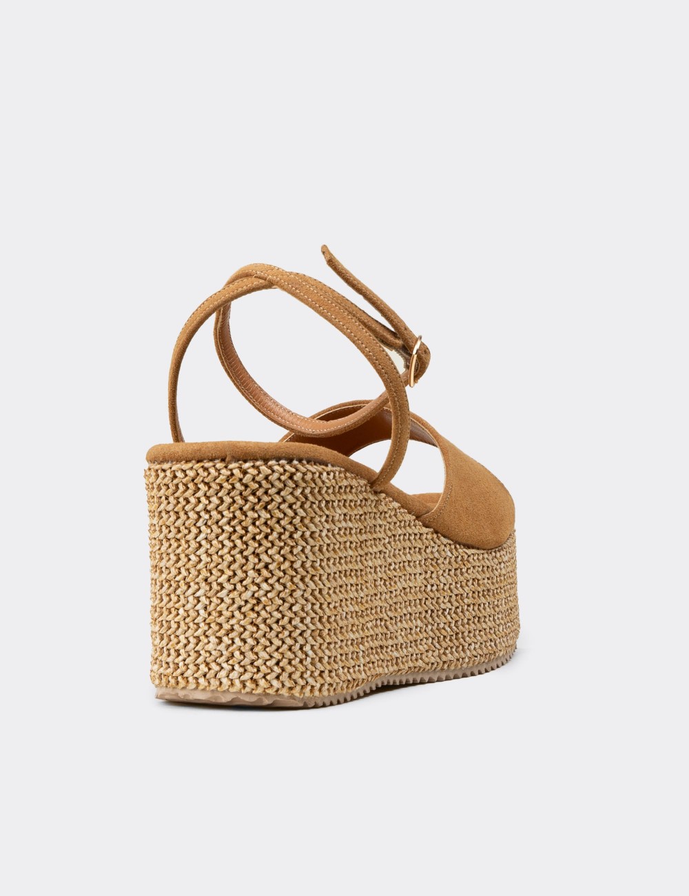 Women's Tan Platform Sandals - RD814ZTBAC01