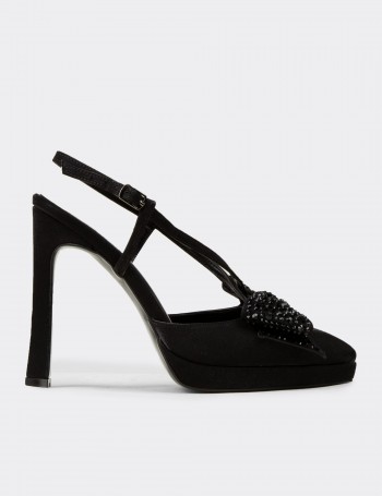 Women's Black Platform Heel for Evening Wear