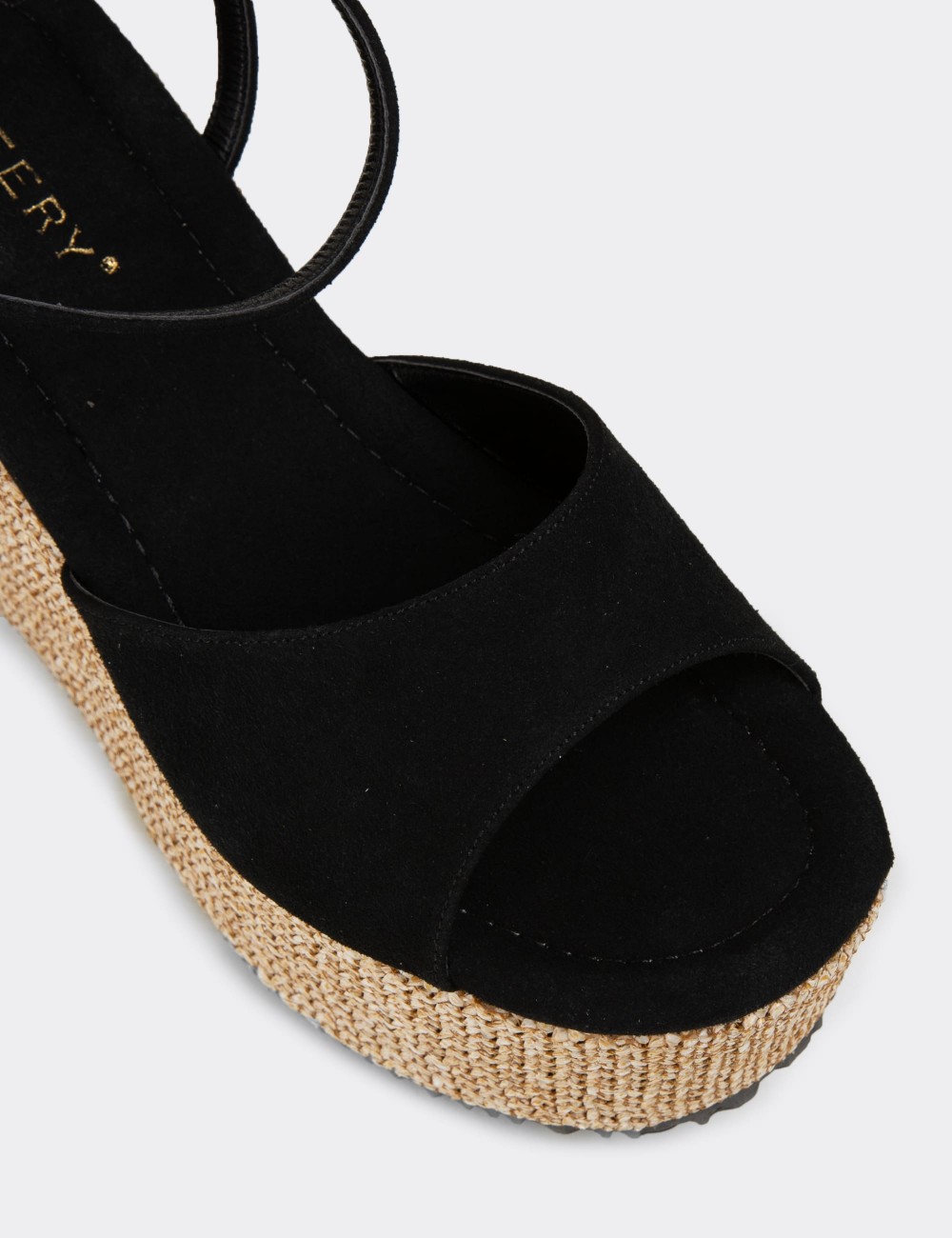 Women's Black Elevated Sandals - RD814ZSYHC01