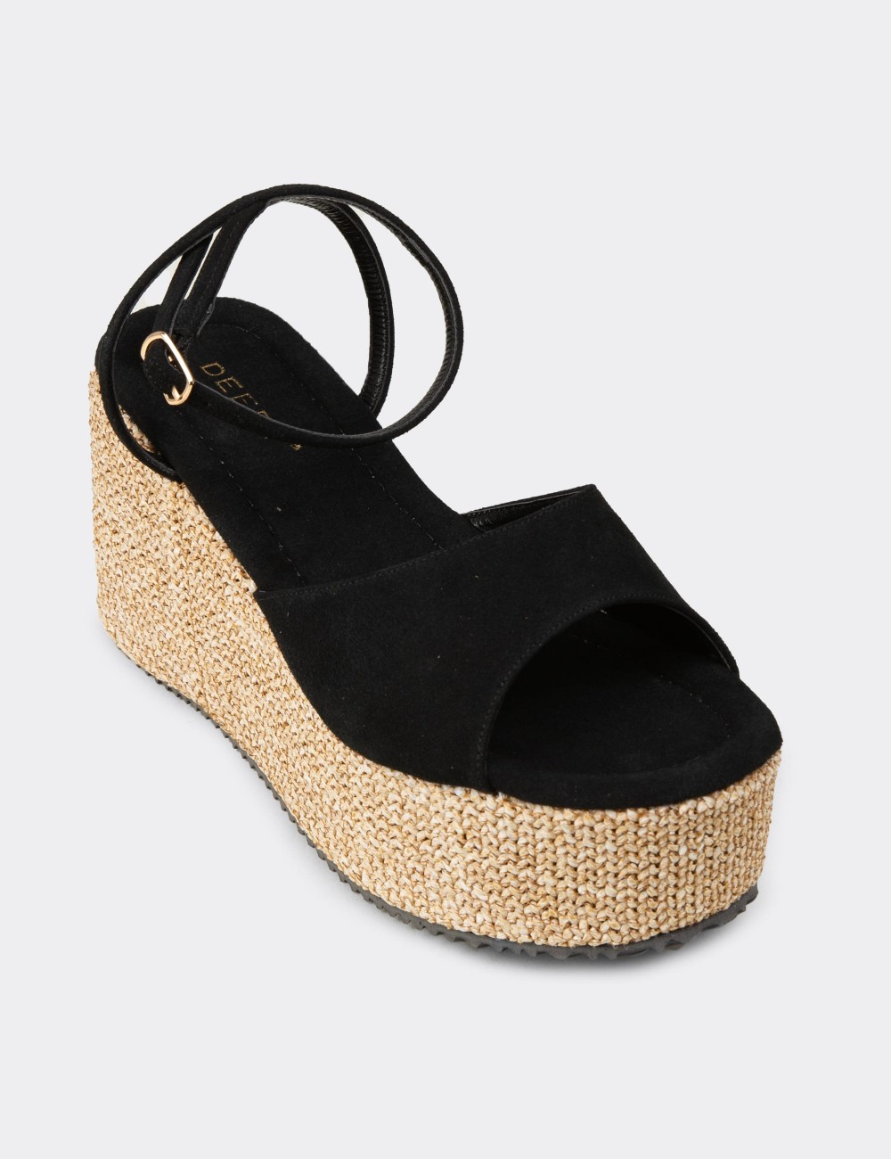 Women's Black Elevated Sandals - RD814ZSYHC01